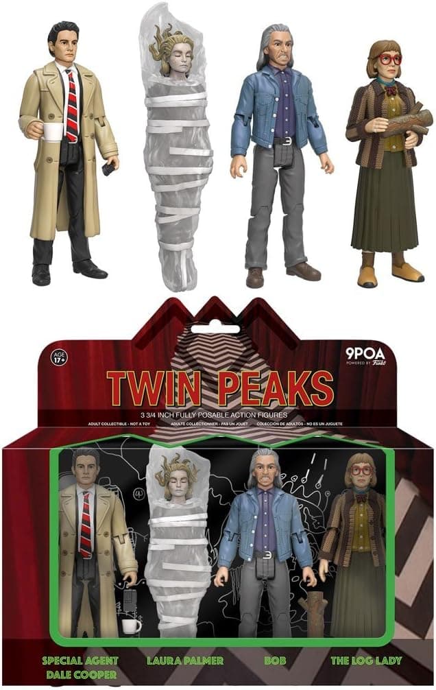Funko Action Figures Twin Peaks Dale Cooper, Laura Palmer, Bob, Log Lady 4 Pack Action Figure