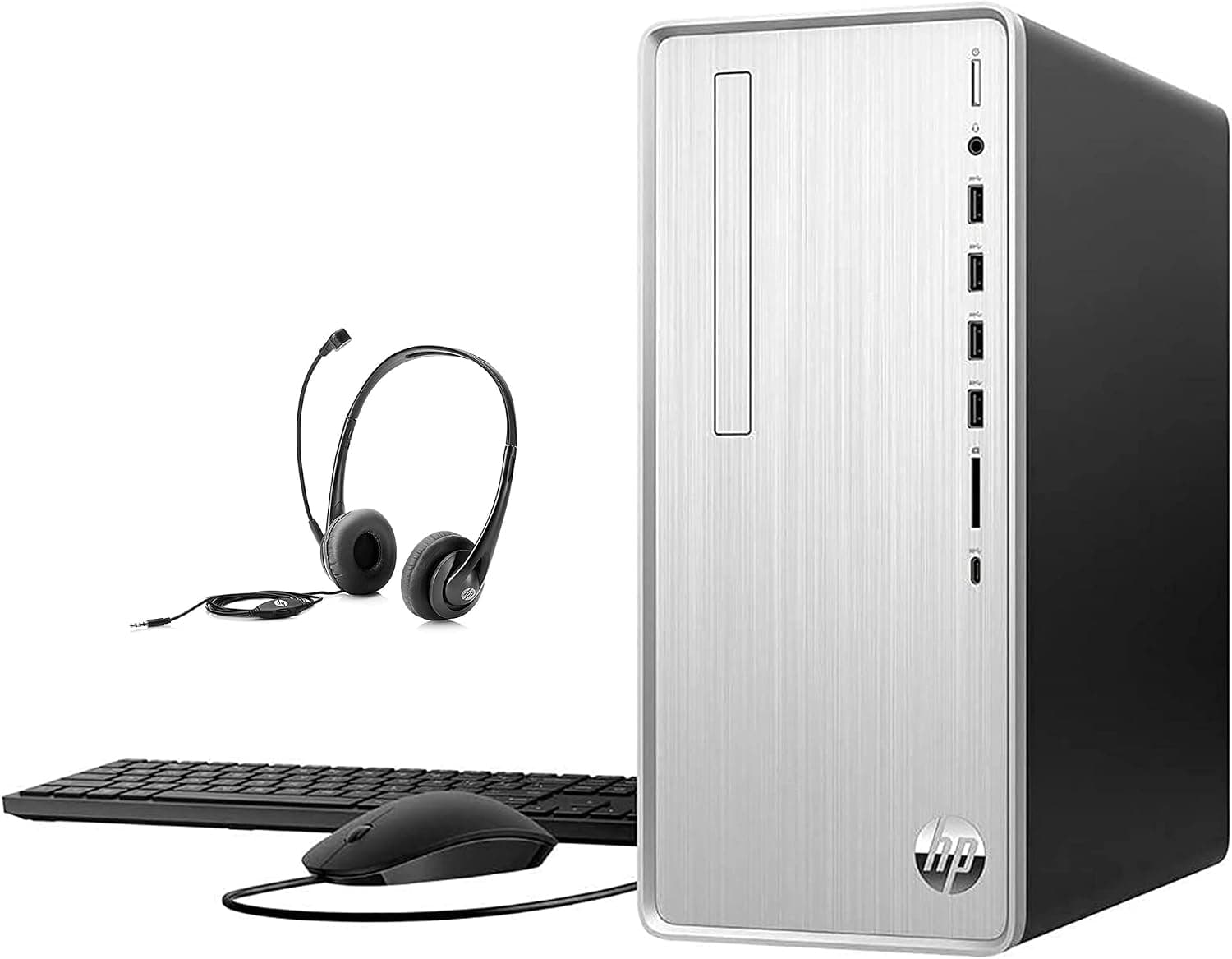 HP 2022 Newest Pavilion Desktop, 12th Gen Intel Core i7-12700F Processor, AMD Radeon RX 550, 16GB DDR4 RAM, 512GB PCIe NVMe SSD, HDMI, VGA, USB Type-C, Wi-Fi, Headset Included, Windows 11 Home