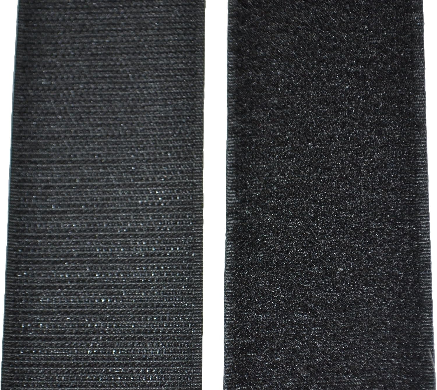 Sew On Hook and Loop for Fabric 2 Inch Wide Black, 5 Yards