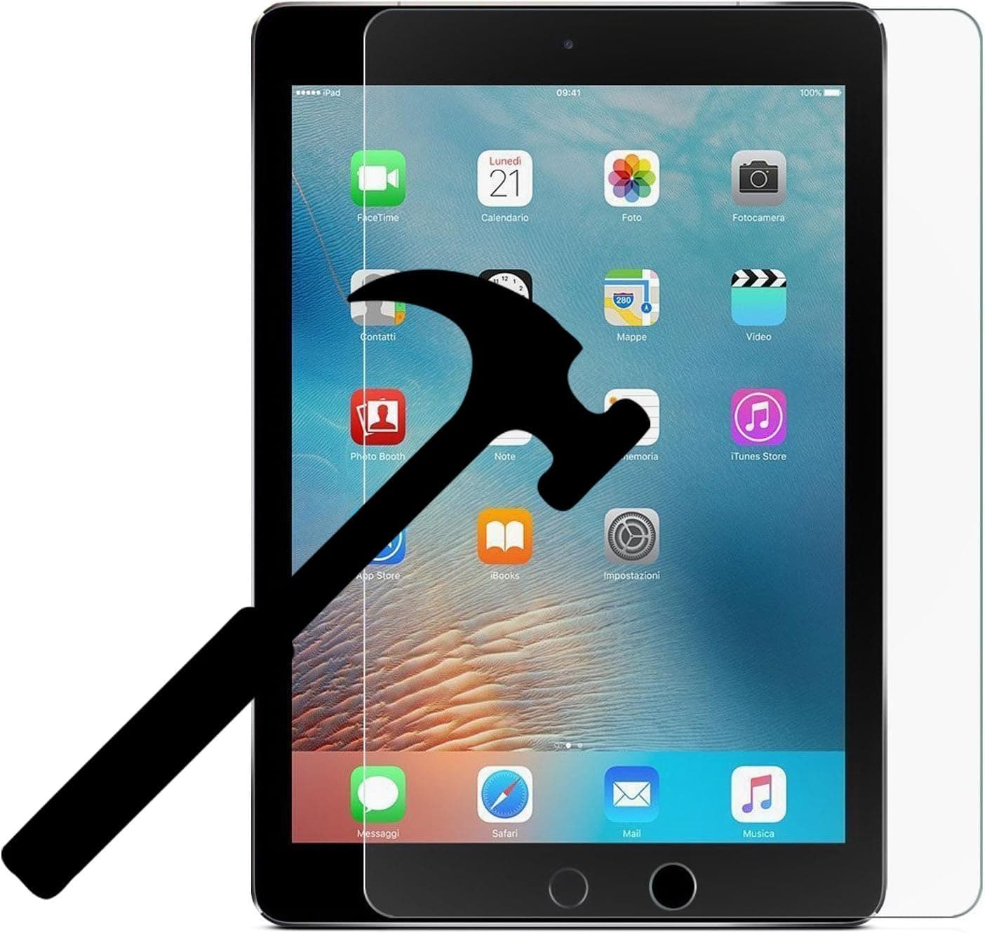 New iPad 9.7 inch (2018/2017)/iPad Pro 9.7/iPad Air 2/iPad Air EpicGadget Tempered Glass Screen Protector Apple Pen Compatible Clear Anti Scratch 9H Hardness Tempered Glass Screen Protector