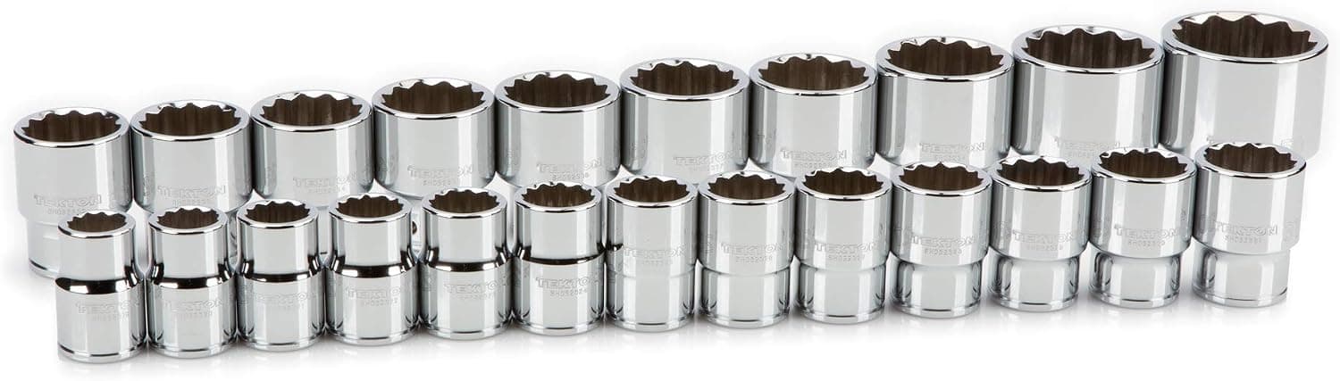 TEKTON 3/4 Inch Drive 12-Point Socket Set, 23-Piece (19-50 mm) | SHD93016