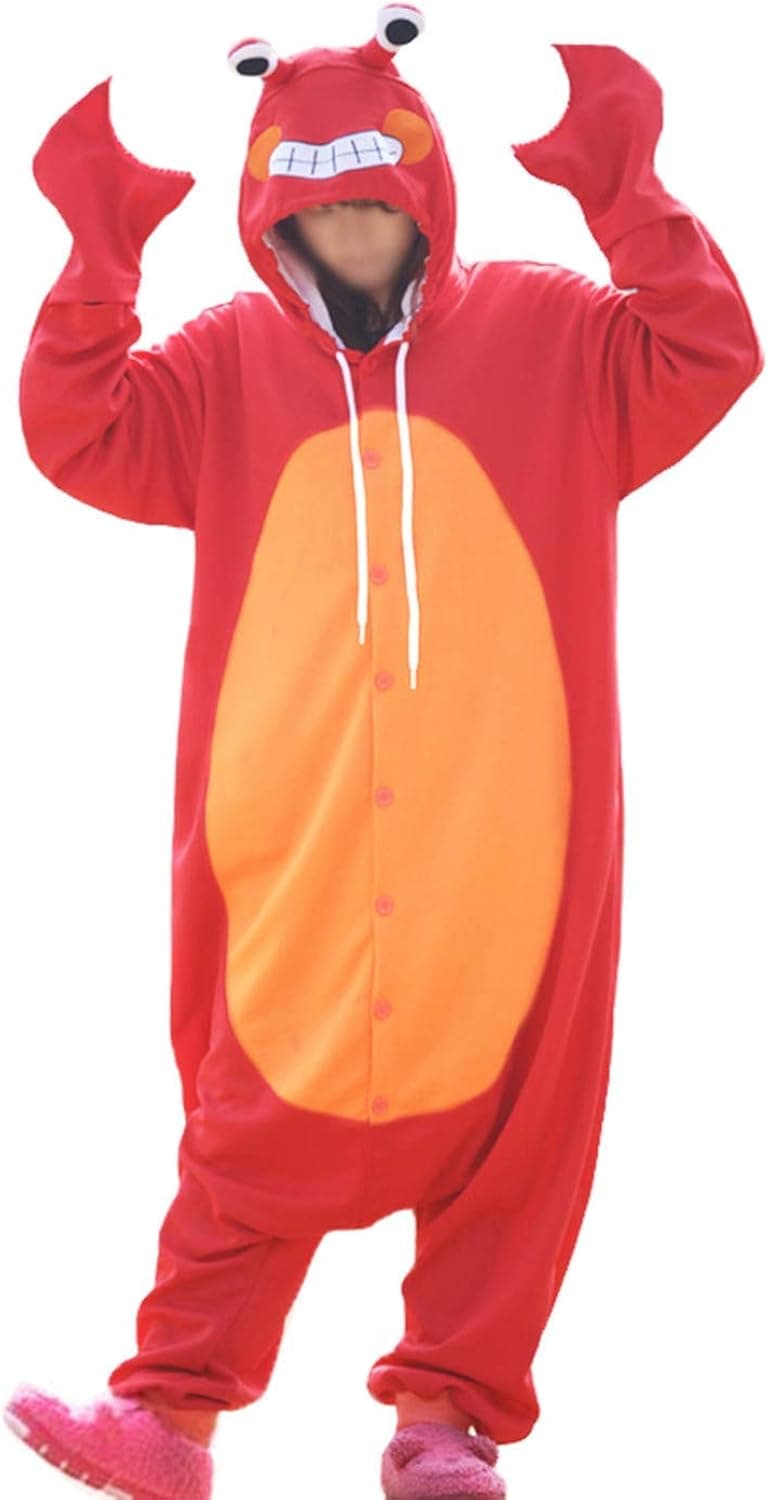 Lifeye Adult Red Crab Pajamas Animal Cosplay Costume