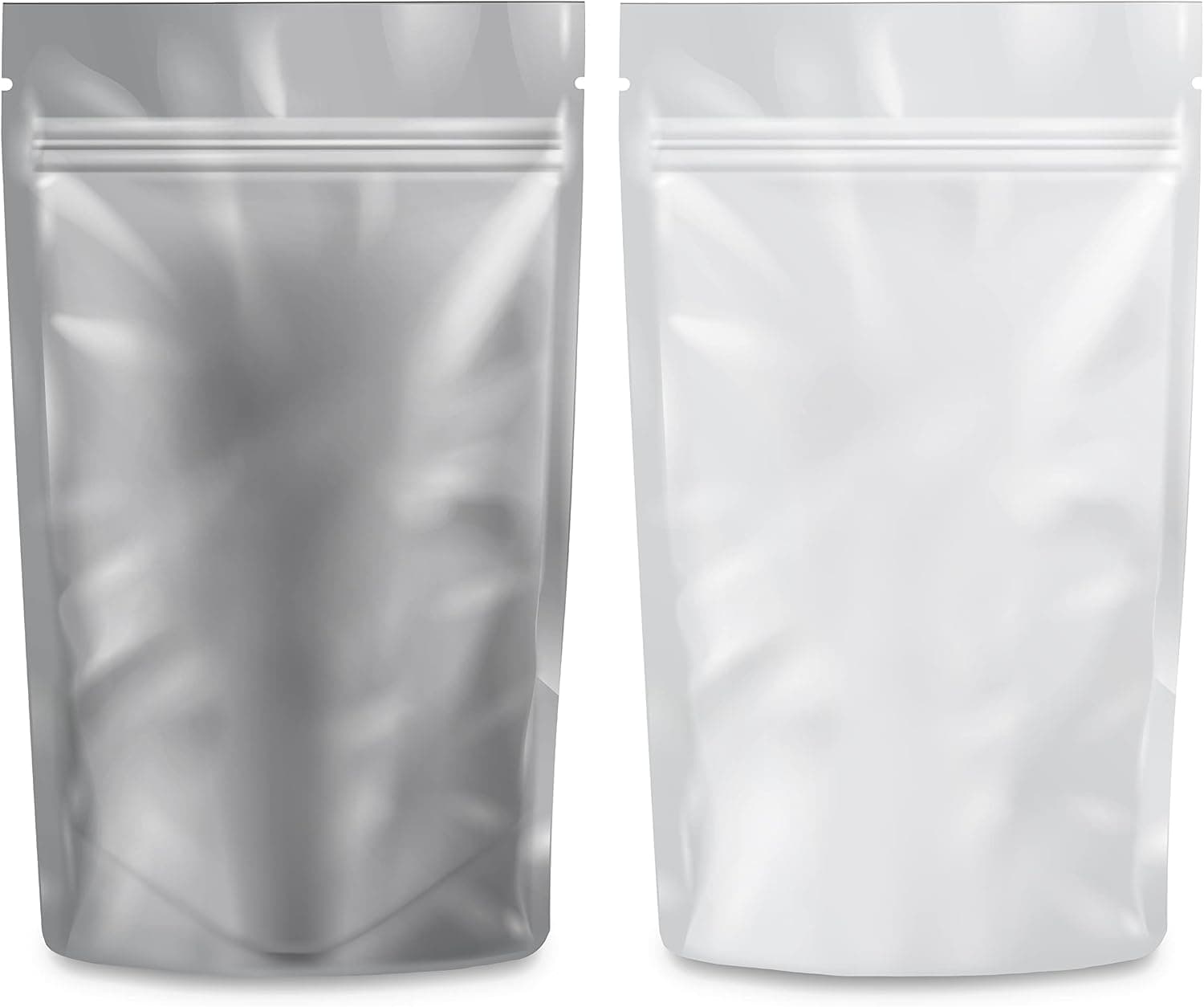 Loud Lock Mylar Bags Smell Proof 1/4 Ounce White/Clear - 100 Count 6.7" X 4" 6mill Thickness - Packaging Bags - Mylar Bags For Food Storage - Resealable Bags - Smell Proof Bags