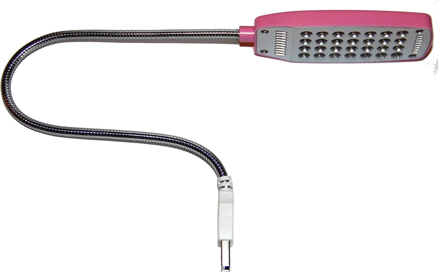 i2 Gear USB Portable Reading Lamp with 28 Bright LED Lights and Flexible Gooseneck for Notebook Laptop, Desktop, PC and MAC Computer Keyboard + On/Off Switch Setting (Pink)