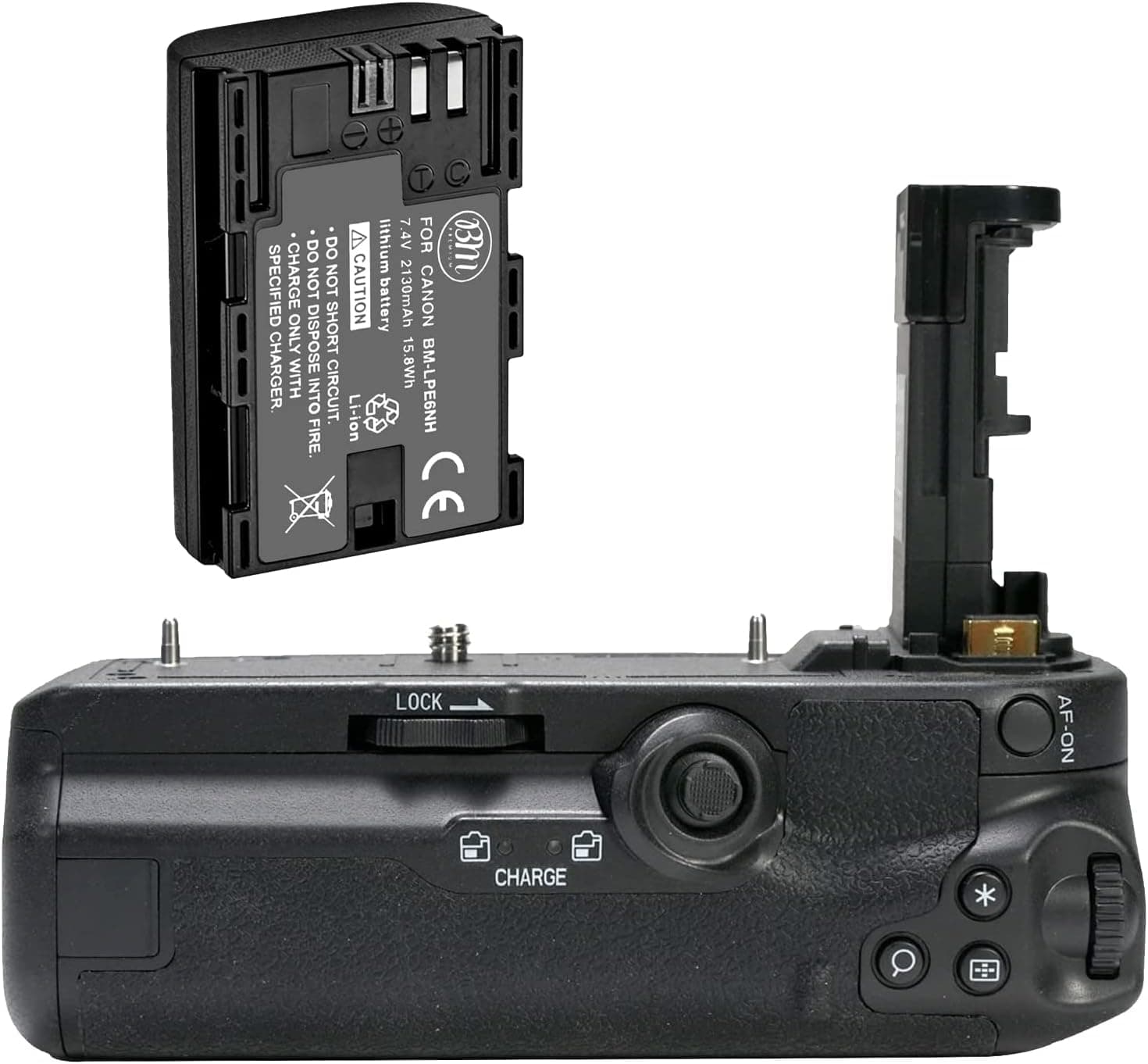BM Premium Battery Grip Kit for Canon EOS R5, EOS R5C, EOS R6, EOS R6 II Digital Camera - Includes Qty 1 LP-E6NH Battery + BG-R10 Battery Grip Replacement