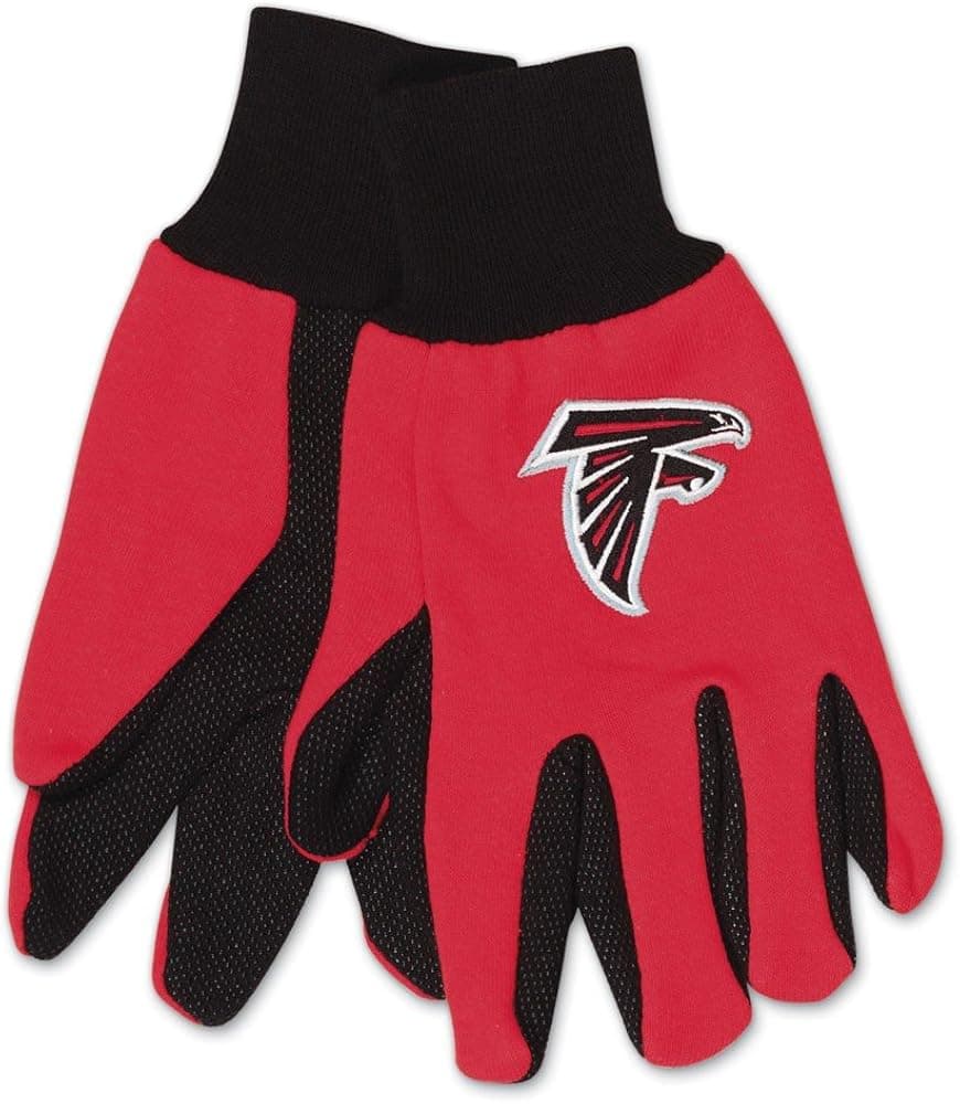 NFL Atlanta Falcons Two-Tone Gloves, 2-Pack, Red/Black