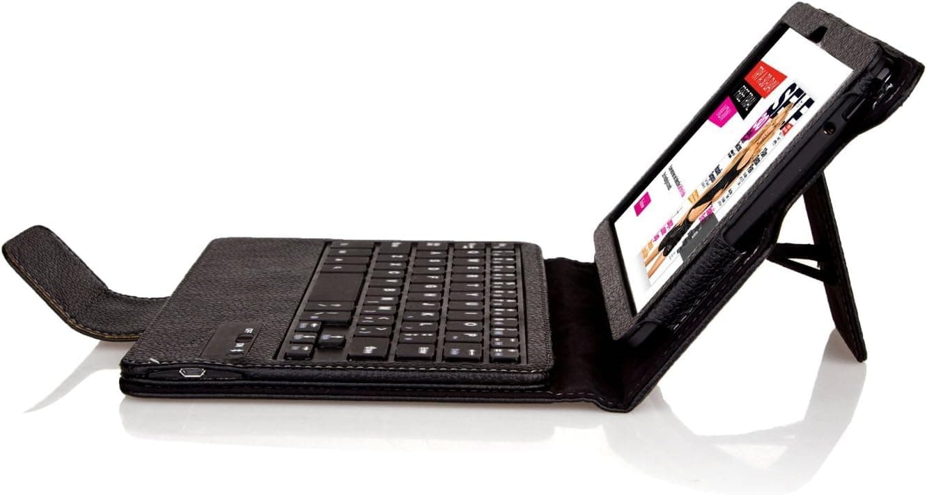 Bear Motion Premium Folio Case with Detachable Bluetooth Keyboard for Kindle Fire HDX 7 (Kindle Fire HDX 7", Black)