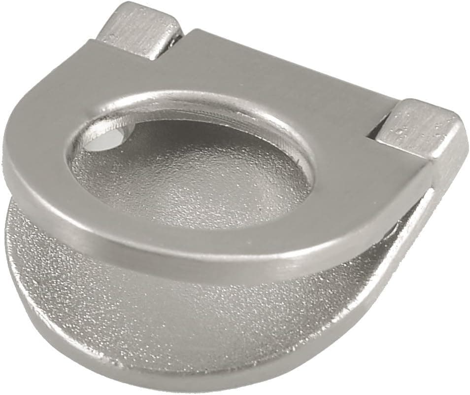 uxcell Silver Tone Metal Half Round Shape Cupboard Pull Handle Ring w Screw