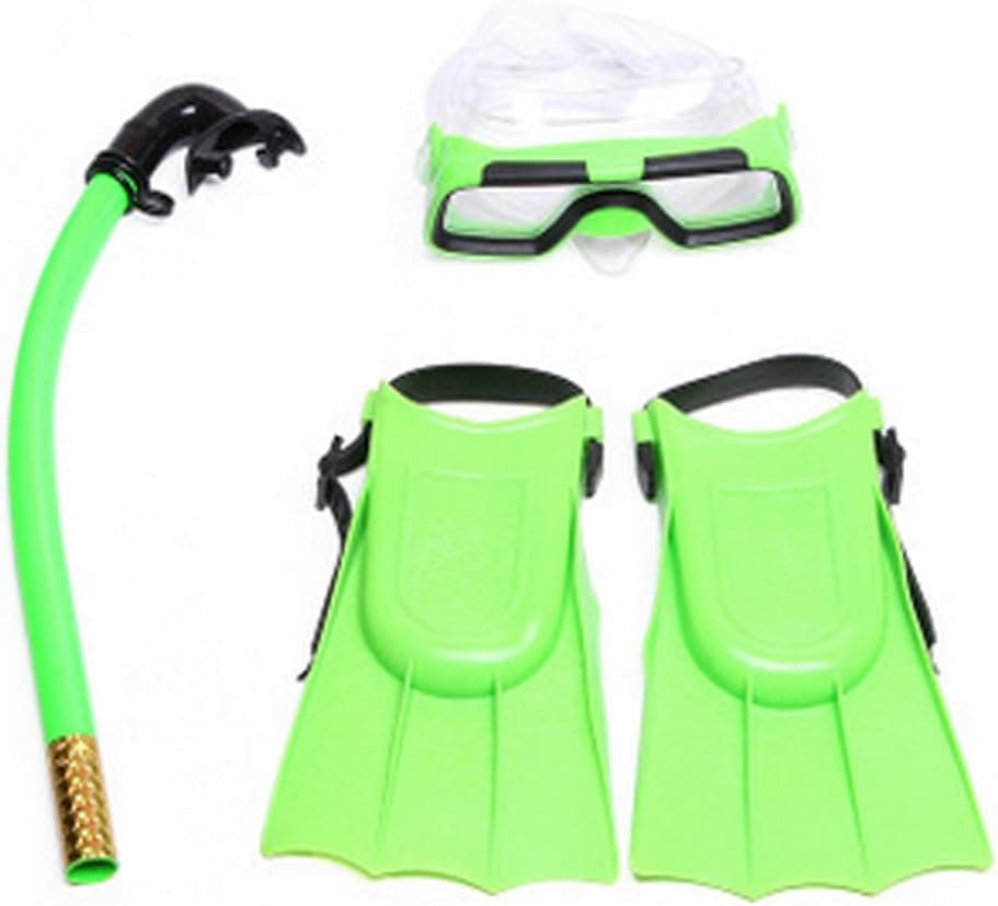 osierr6 Swimming Kids Snorkel Set, Kids Children Tube Snorkel Mask Anti Fog Swimming Goggles Glasses Scuba Snorkel Mask Glasses Swimming Pool Diving Webbed Foot Set