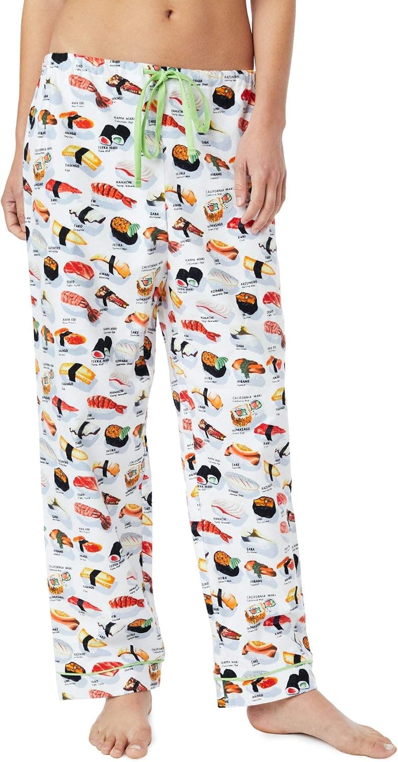 The Cat's Pajamas Sushi Cotton Pant - XL/White