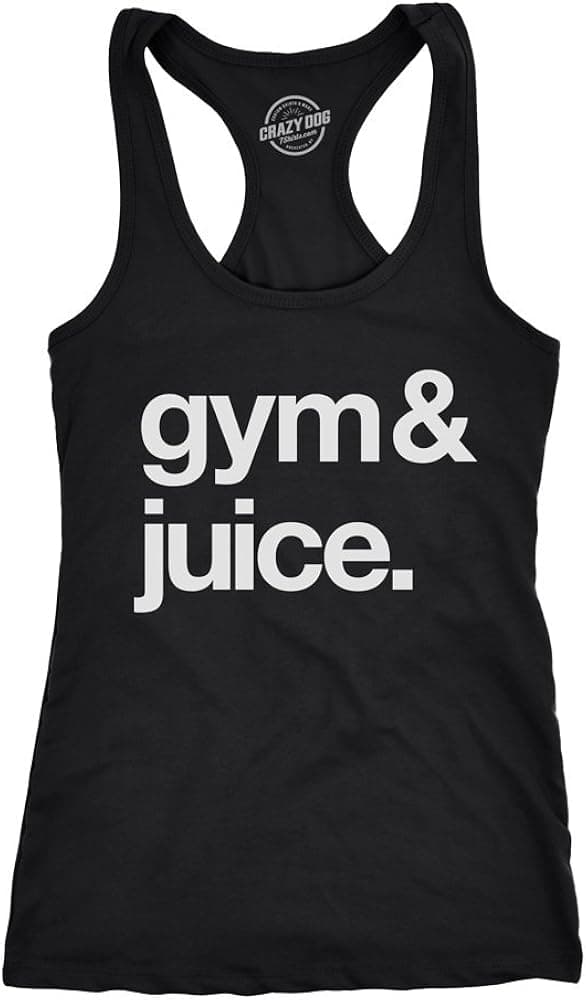 Womens Tank Gym and Juice Tanktop Funny Sarcastic Fitness Workout Alcohol Rap Lyric Shirt