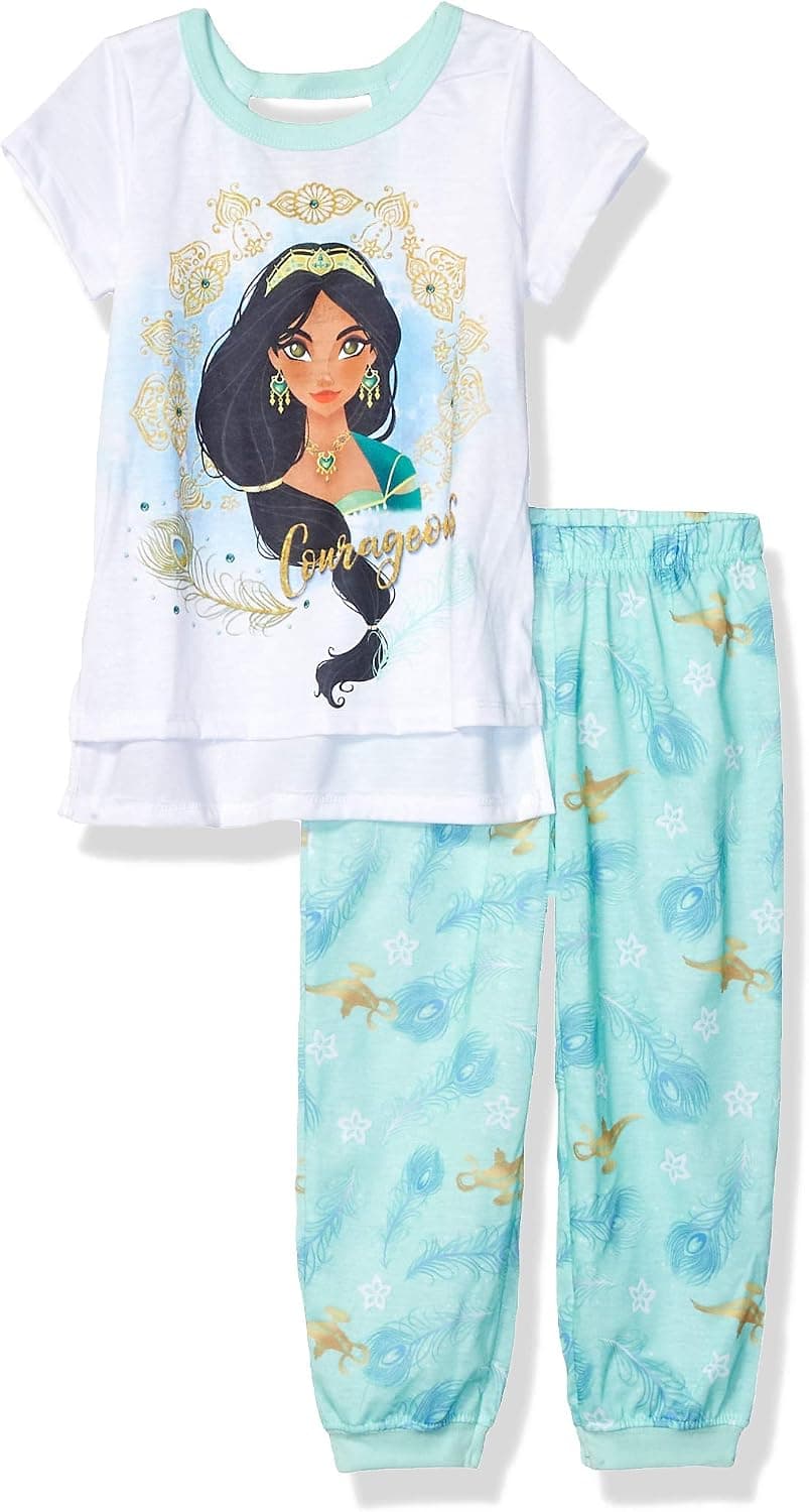 Disney Girls' Princess 2-Piece Pajama Set