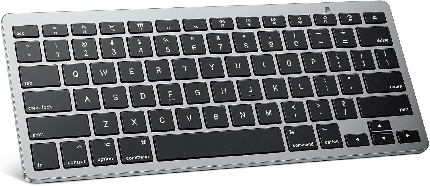 OMOTON Bluetooth Keyboard for Mac, Compact Wireless Keyboard Compatible with MacBook Pro/Air, iMac, iMac Pro, Mac Mini, Mac Pro Laptop and PC, Grey