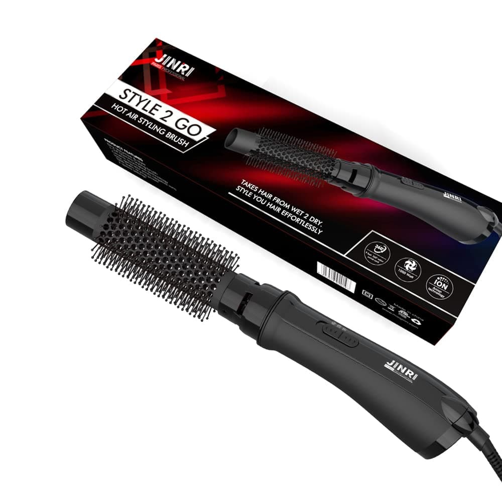 JINRI 1875W Professional Salon Hair Dryer Ionic Infrared Blow Hair Dryer With Diffuser & Concentrator Attachments for Curly Hair, Black