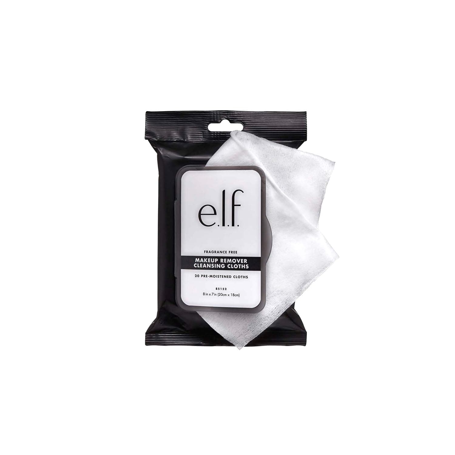 e.l.f. Cosmetics E.l.f. fragrance-free cleansing cloths, aloe-infused, 20 Count (Pack of 1)