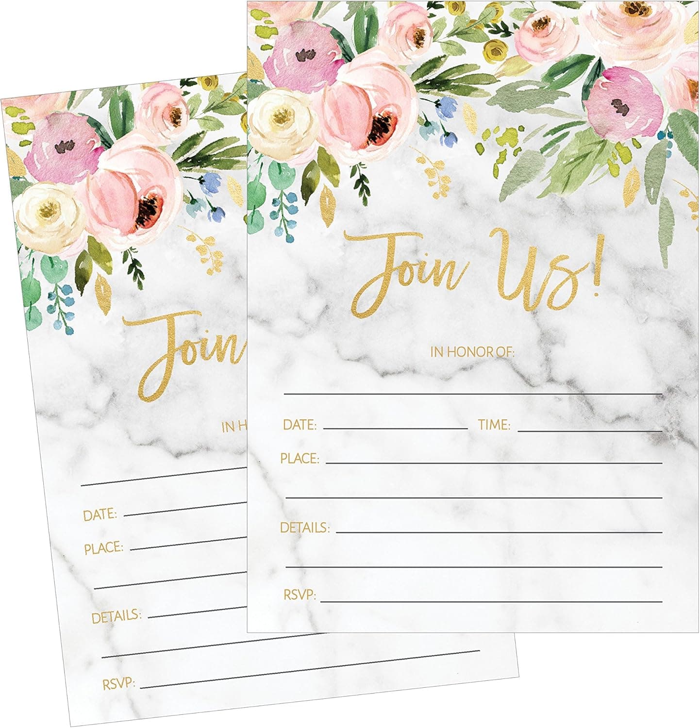 50 Fill In Invitations, Wedding Invitations, Bridal Shower Invitations, Rehearsal Dinner, Dinner Invitations, Baby Shower Invitations, Bachelorette Party Invitations, Engagement, Sweet 16, Graduation