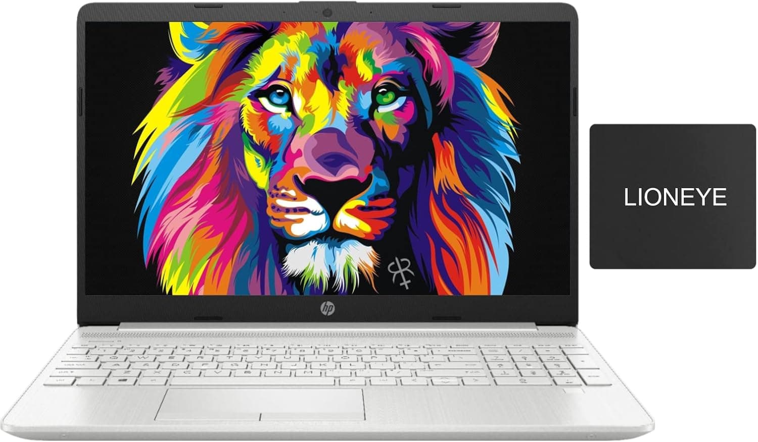 HP [Windows 10] 2022 15 Laptop, 11th Gen Intel i3-1115G4 16GB RAM 256GB SSD, Webcam, 15.6" FHD IPS Micro-Edge Display, HDMI, Wi-Fi, RJ-45, Fast Charge, Premium Lightweight Design| LIONEYE Bundle