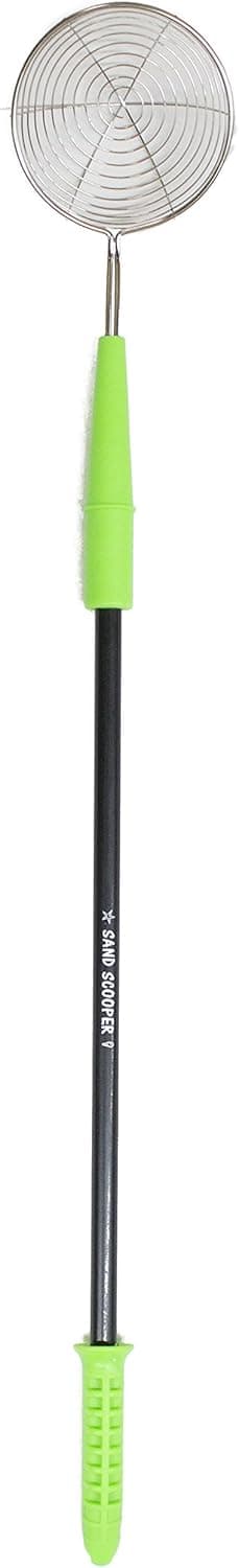 Fun Stuff The Sand Scooper - 28 Inch Beach Sand Sifter with Handle (Lime)