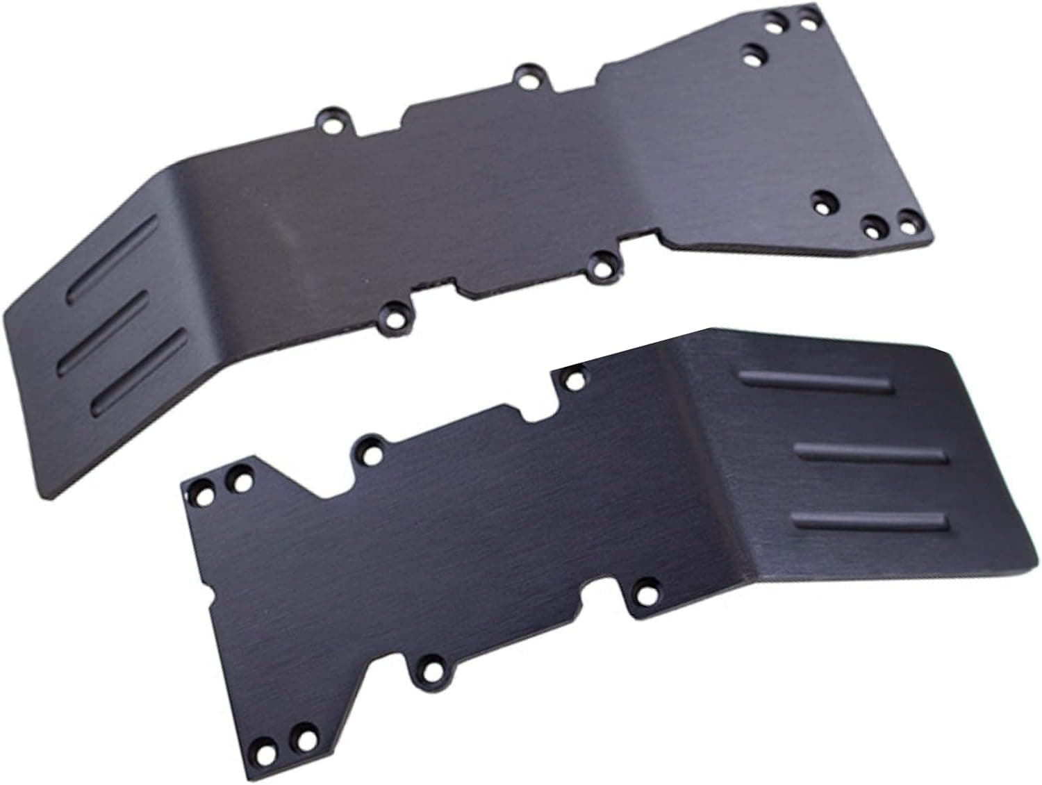 RC Raven RC Car Skid Plate for T-Maxx and E-maxx Black Anodized Aluminum Skid Plate Front and Rear - RC Car Upgrade Parts