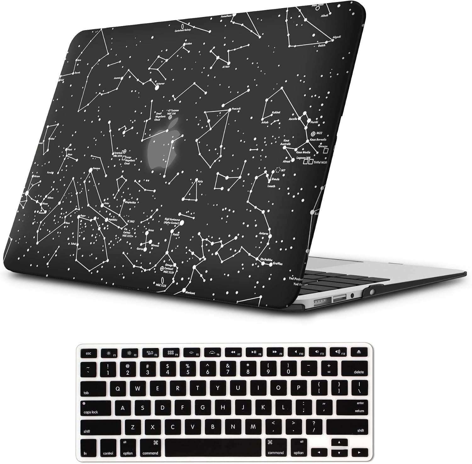 iLeadon MacBook Pro 13 Inch Case with CD ROM 2008-2012 Release Model A1278 Rubberized Hard Shell Cover+Keyboard Cover for MacBook Pro 13" Non Retina Display, Constellation