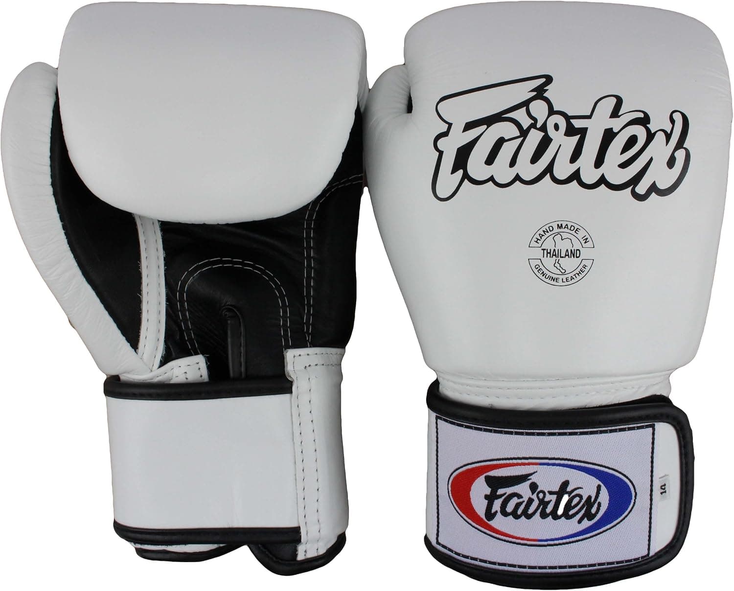 Fairtex Thai Style Training Gloves-White/Black-12oz.