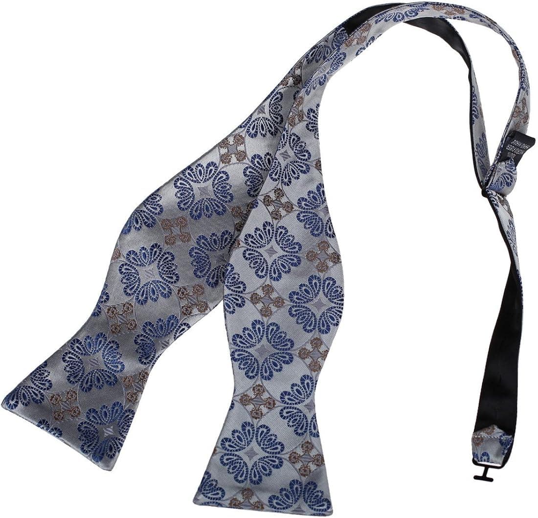 Dan Smith Men's Fashion Patterns Microfiber Self-tied Bow Tie With Box
