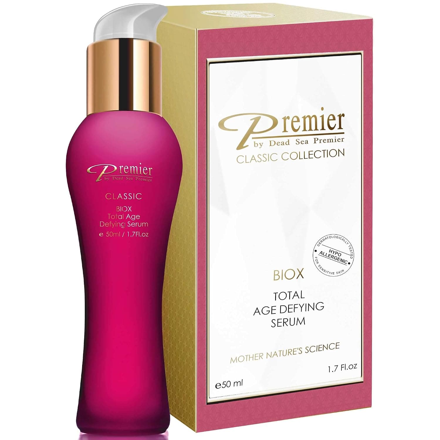 Premier Dead Sea Classic BIOX serum, Total Age Treatment, Anti-Age, anti wrinkle, anti expression marks gel Complex, soft, gentle, non tacky 1.7 fl.oz