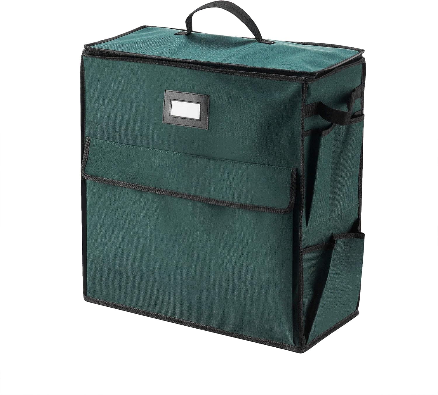 Elf Stor (Green) Gift Bag Organizer-20” Storage Tote with 4 Pockets for Wrap, Tissue Paper, Ribbon, Boxes & Cards-Christmas, Birthday, All Occasion casion, 1 Count (Pack of 1)