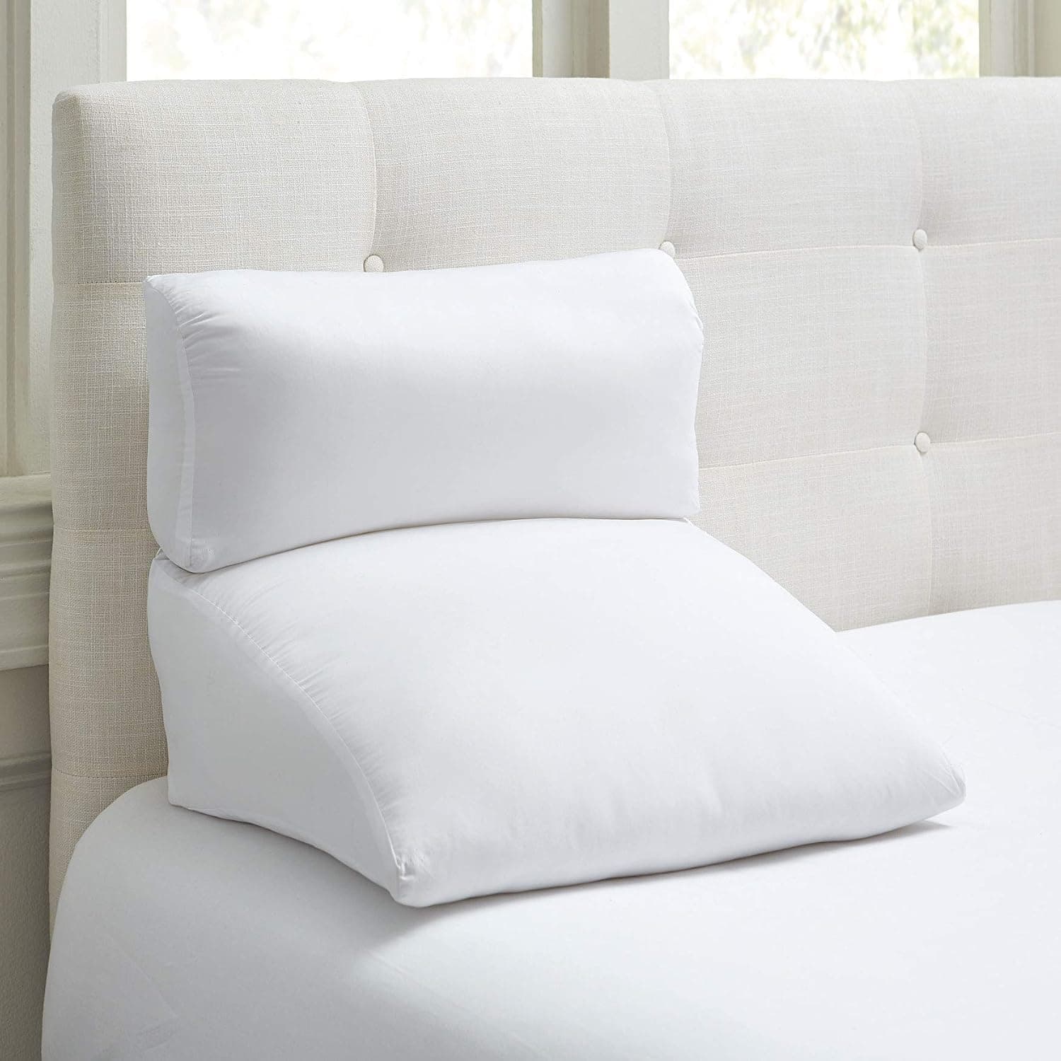 BrylaneHome Flip Pillow, White