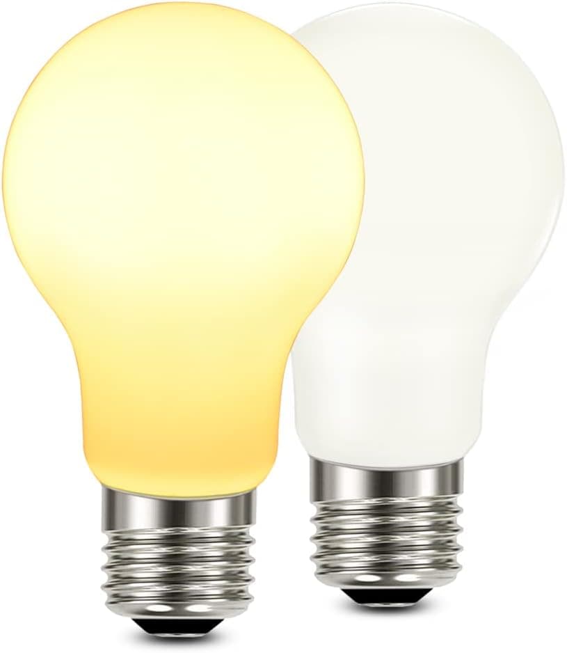 Dubofu Sleep Aid Light Bulb LED, Dimmable, Blue Light Blocking Night Light Bulbs for Bedtime and Evening, E26/ A19/ 5W -35W Equivalent/ 2500K Warm White/ 2 Pack