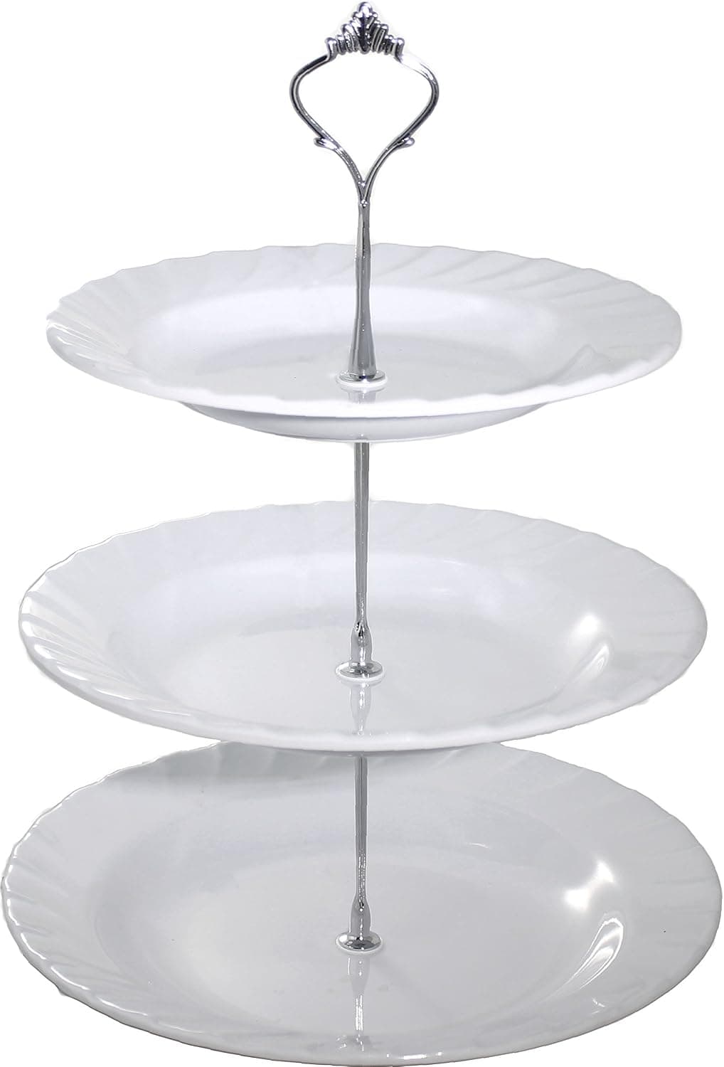 Virtual Elements 3 Tiered Melamine Plastic Cupcake Tray Tower - 13"