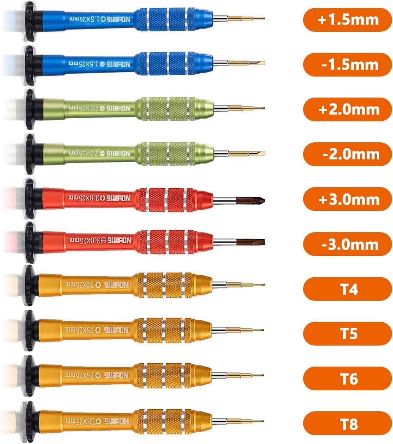 14 PCS Precision Screwdriver Set with Small Phillips, Flathead and Torx in Different Size - Magnetic Professional Repair Tool Kit for Eyeglass, Glasses, Electronics, Watch, Jewelers etc
