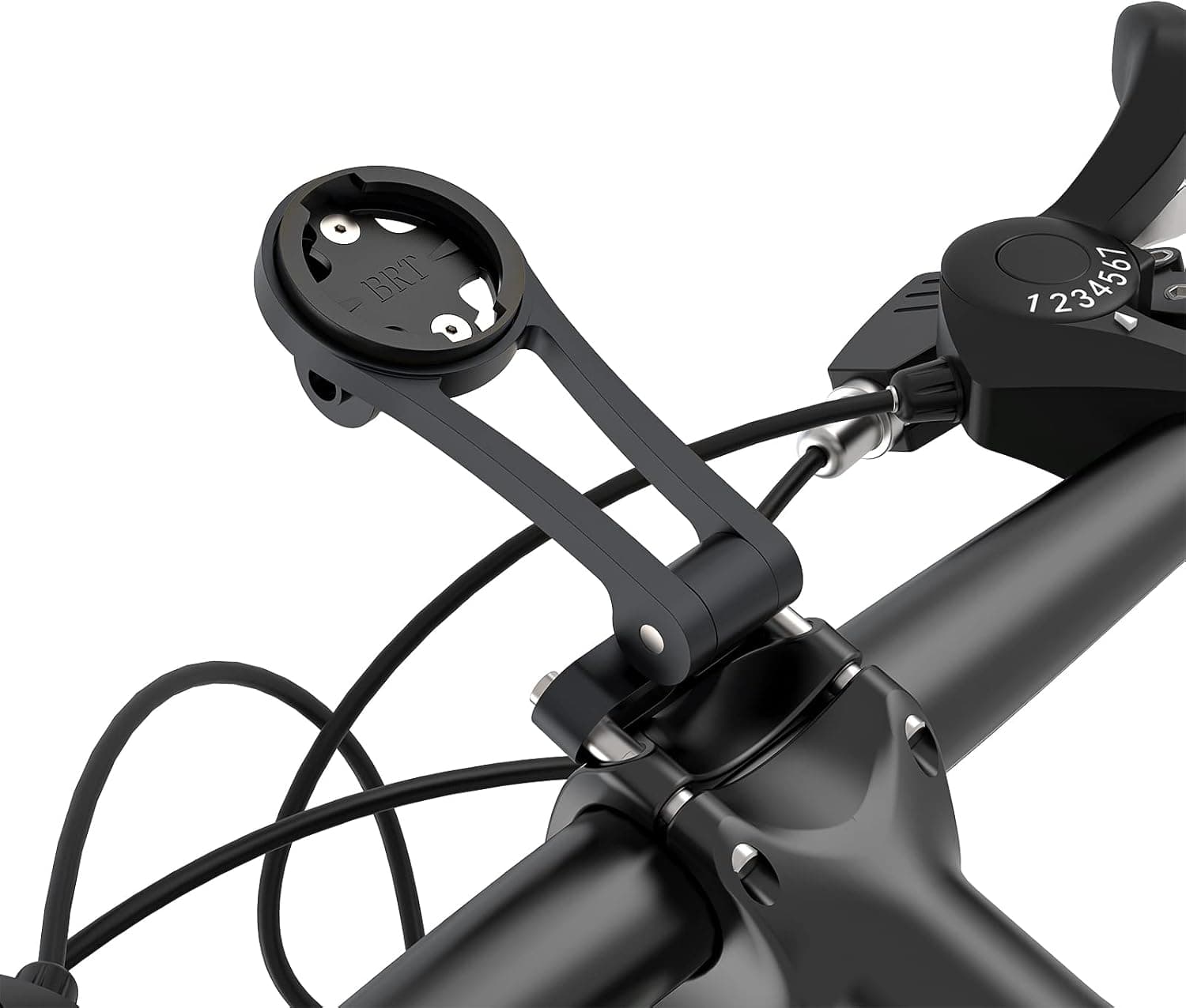Out Front Bike Computer Mount - Adjustable Mount for Garmin Wahoo, Cycling Computer Extended Mount, Road Mountain Bike Accessories for 32mm Handlebar, Bicycle Phone Flashlight Stem Bracket (Black)
