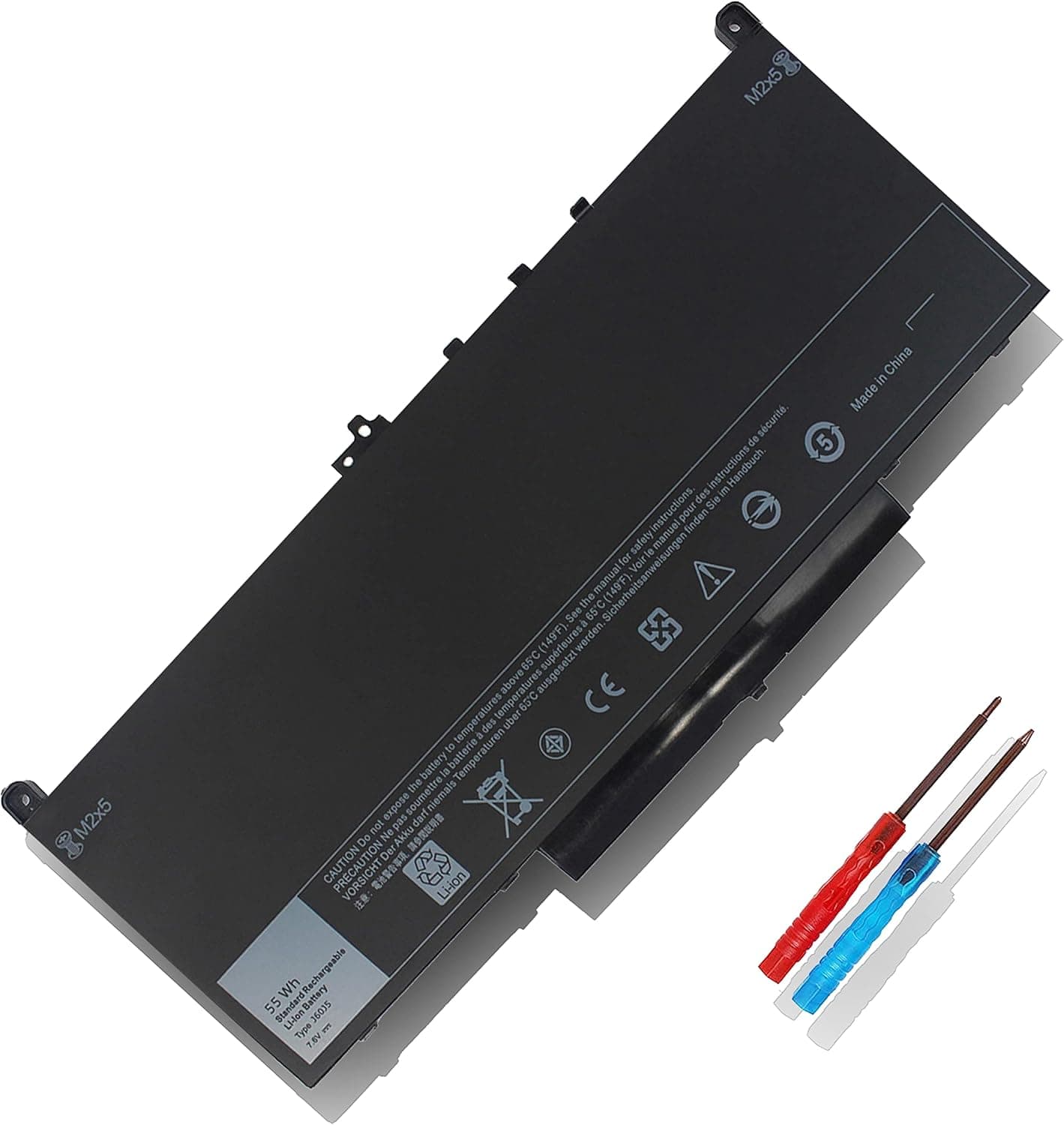 J60J5 7470 7270 Laptop Battery Compatible with Dell Latitude E7470 E7270 P26S001 P61G001 Series Notebook 1W2Y2 MC34Y WYWJ2 R97YT 242WD R1V85 GG4FM 0GG4FM PDNM2 NJJ2H 451-BBSX 451-BBSY 451-BBSU 55WH