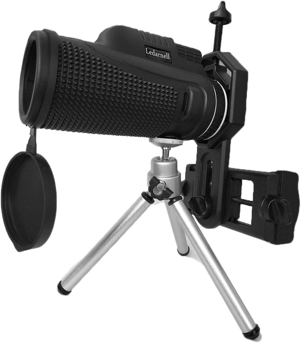 40X60 Monocular Telescope Compact Adults Waterproof Fogproof Shockproof Phone Adapter Tripod Bird Watching Hunting Camping Hiking (FMC BAK4)