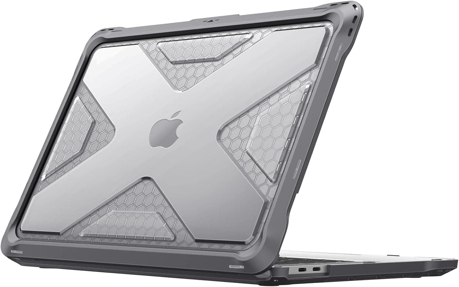 Fintie Case for MacBook Pro 13 Inch A2338(M2 M1) A2251 A2289 A2159 A1989 A1706 A1708 (2016-2022) - Heavy Duty Hard Shell Cover with TPU Bumper for MacBook Pro 13 with/Without Touch Bar, Gray