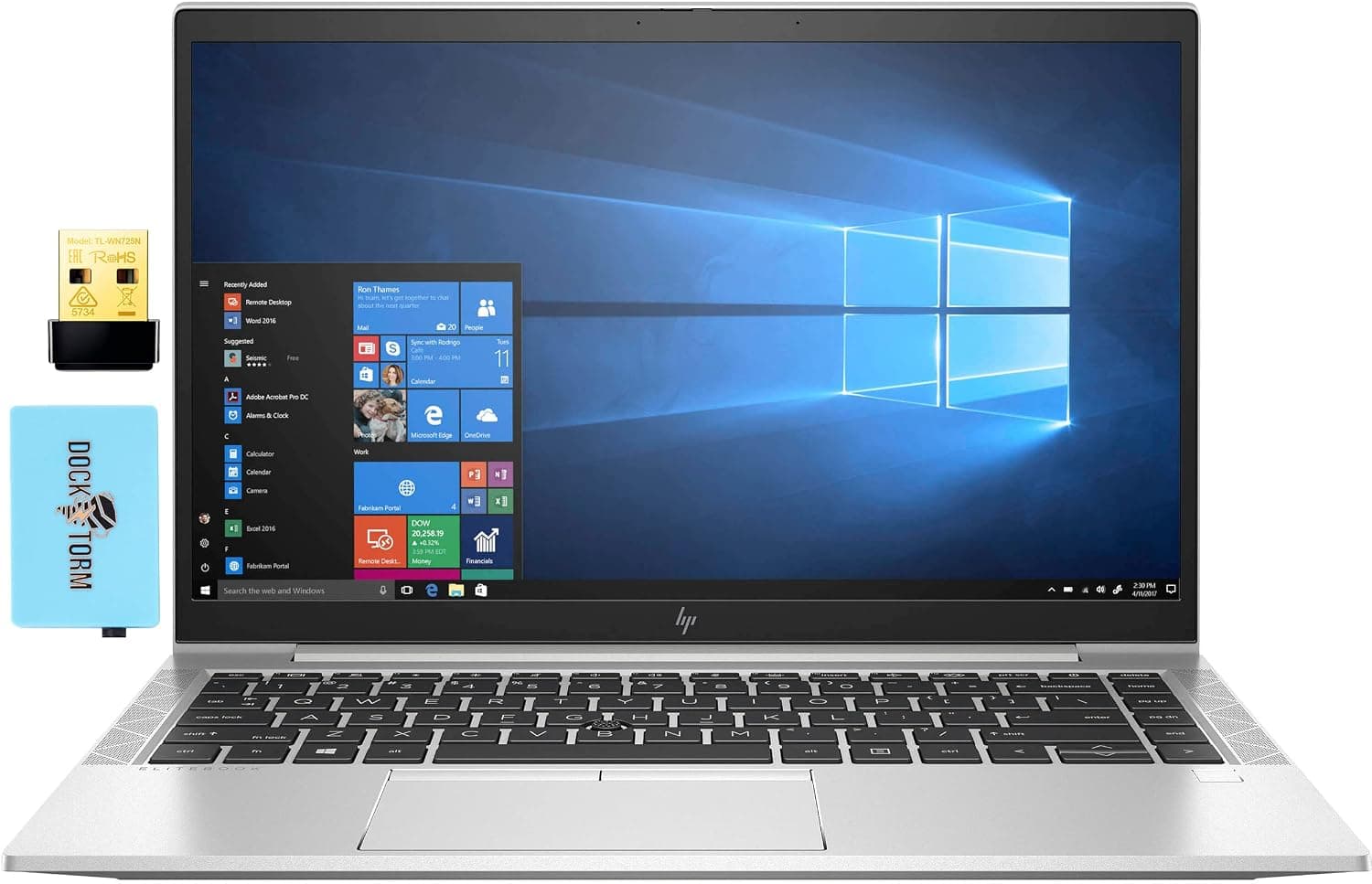 HP EliteBook 845 G7 14.0" FHD 60Hz IPS WLED Display Laptop (AMD Ryzen 5 PRO 4650U 6-Core, 16GB RAM, 512GB PCIe SSD, AMD Radeon, Backlit KB, Win 11 Pro) w/WiFi Dongle, Hub