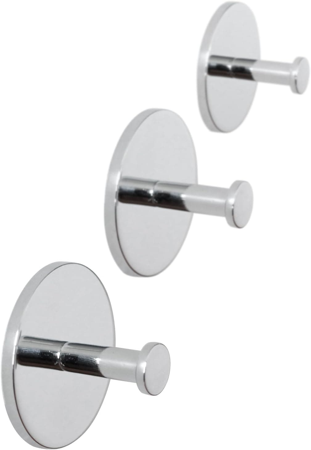 ToiletTree Products 3 Rust Proof Shower, Bedroom, Kitchen, Dorm and Bath Wall Hooks with Waterproof Tape Installation