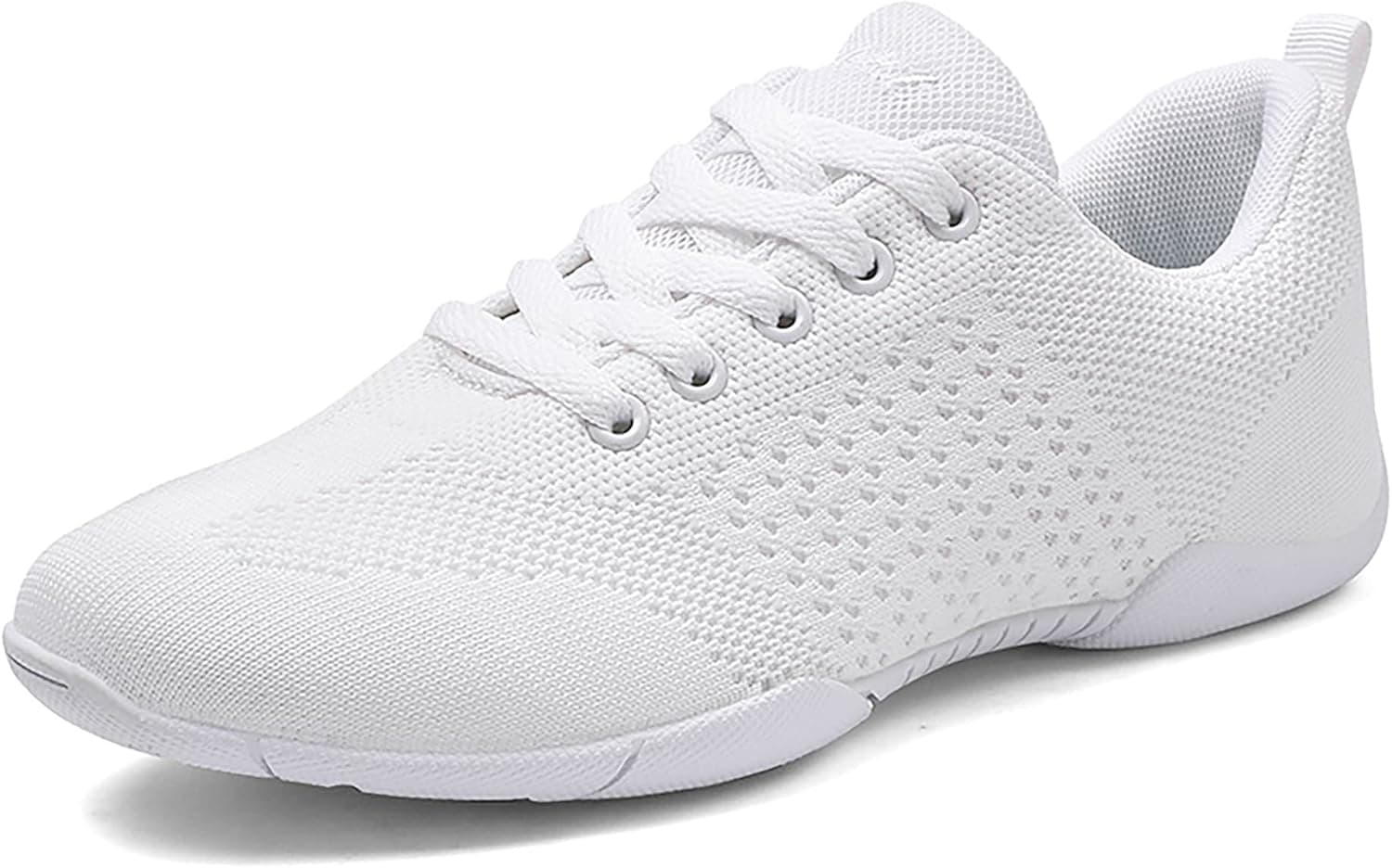YSMIIH White Cheer Shoes Women Cheerleading Walking Sneakers Girls Tennis Dance Shoes