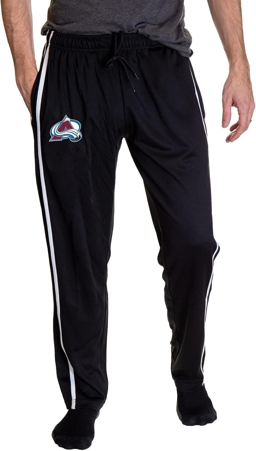 Calhoun NHL Men's Open Bottom Striped Training Lounge Pants with Pockets