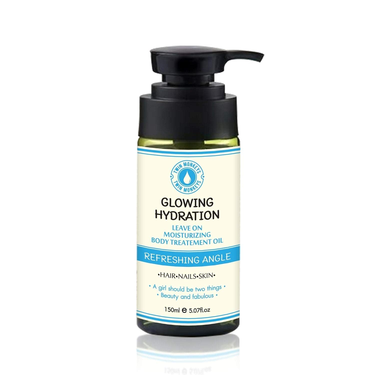 TWIN MONKEYS | A luxurious Glowing Hydration LEAVE ON Moisturizing Body Treatment Oil (150ml/ Angel Refreshing)