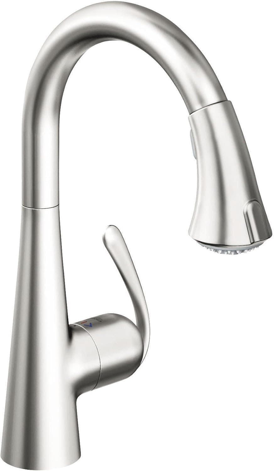 Grohe 32 298 SD0 Ladylux3 Main Sink Dual Spray Pull-Down Kitchen Faucet, RealSteel Stainless Steel