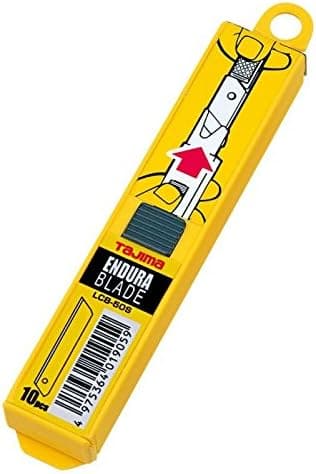 TAJIMA SOLID Endura-Blade 10 Pack - 3/4" (18 mm) Non-Segmented Scraper Blades with Premium Tempered Steel & Blade Dispenser - LCB-50S