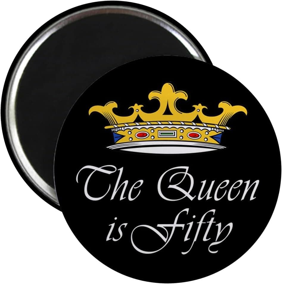 CafePress 50Th Birthday Gifts Woman Magnet 2.25" Round Magnet, Refrigerator Magnet, Button Magnet Style