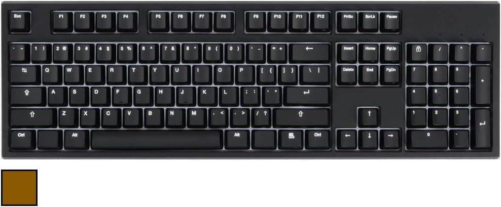 Code V3 104-Key Illuminated Mechanical Keyboard - White LED Backlighting, Black Case (Cherry MX Brown)