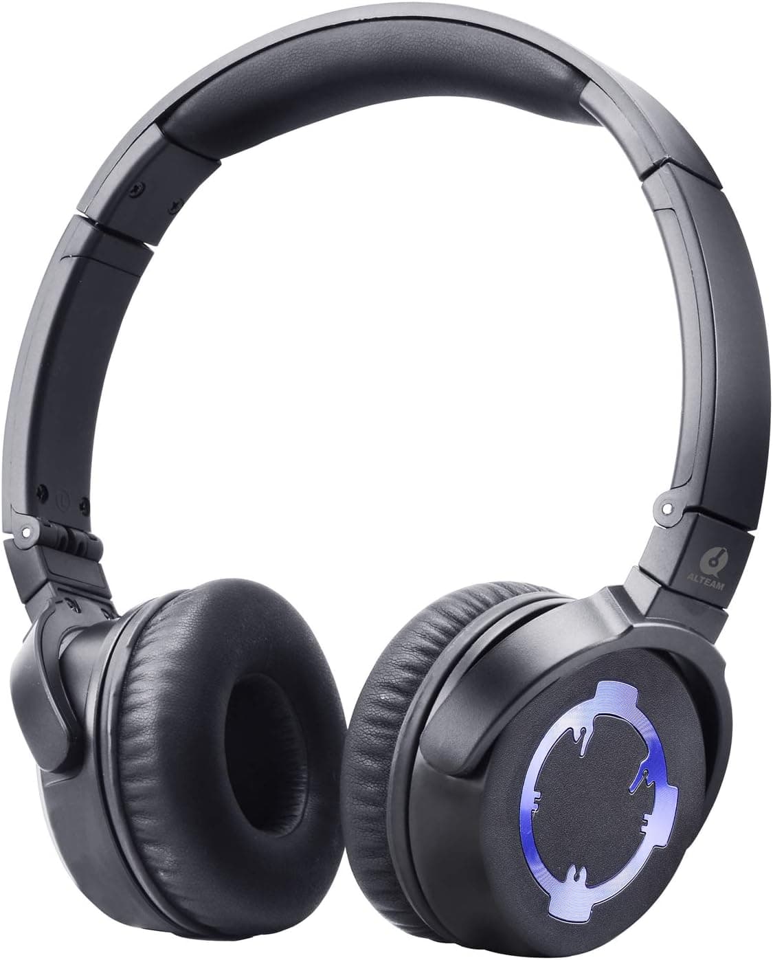 ALTEAM Wired On-Ear Headphone with 40mm Drivers for HiFi Music, Noise Isolating Hi-Res Headset with Mic, Stereo Sound, 3.5mm Jack for Most Audio Devices/Cellphones Adjustable Headband, Foldable, Black