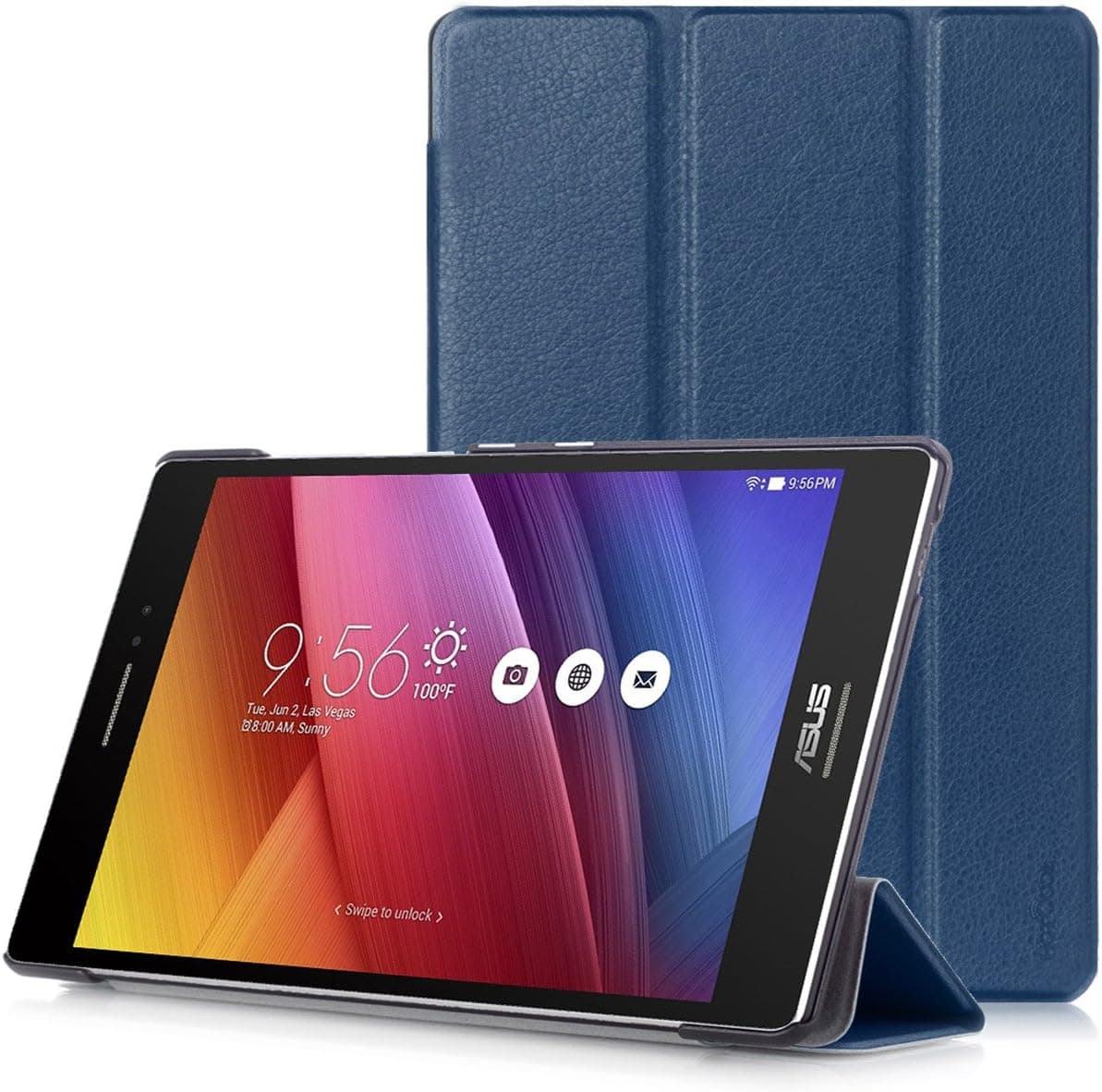 Asus Zenpad S 8.0 (Z580C/Z580CA) Case - HOTCOOL Ultra Slim Lightweight SmartCover Stand Case For 2015 Released Asus Zenpad S 8.0 Z580C / Z580CA Tablet, Navy Blue