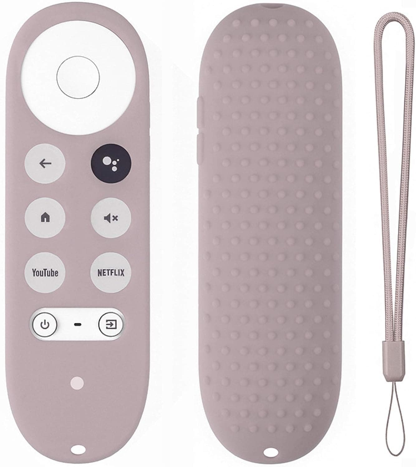 RYRA Silicone Case Compatible for Chromecast with Google TV 2020 Voice Remote, Anti-Lost Protective Cover, Skin-Frienldy, Washable, light grey