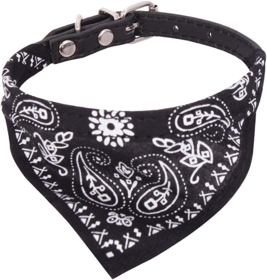 Urparcel Small Adjustable Pet Dog Cat Bandana Scarf Collar Neckerchief Brand Black
