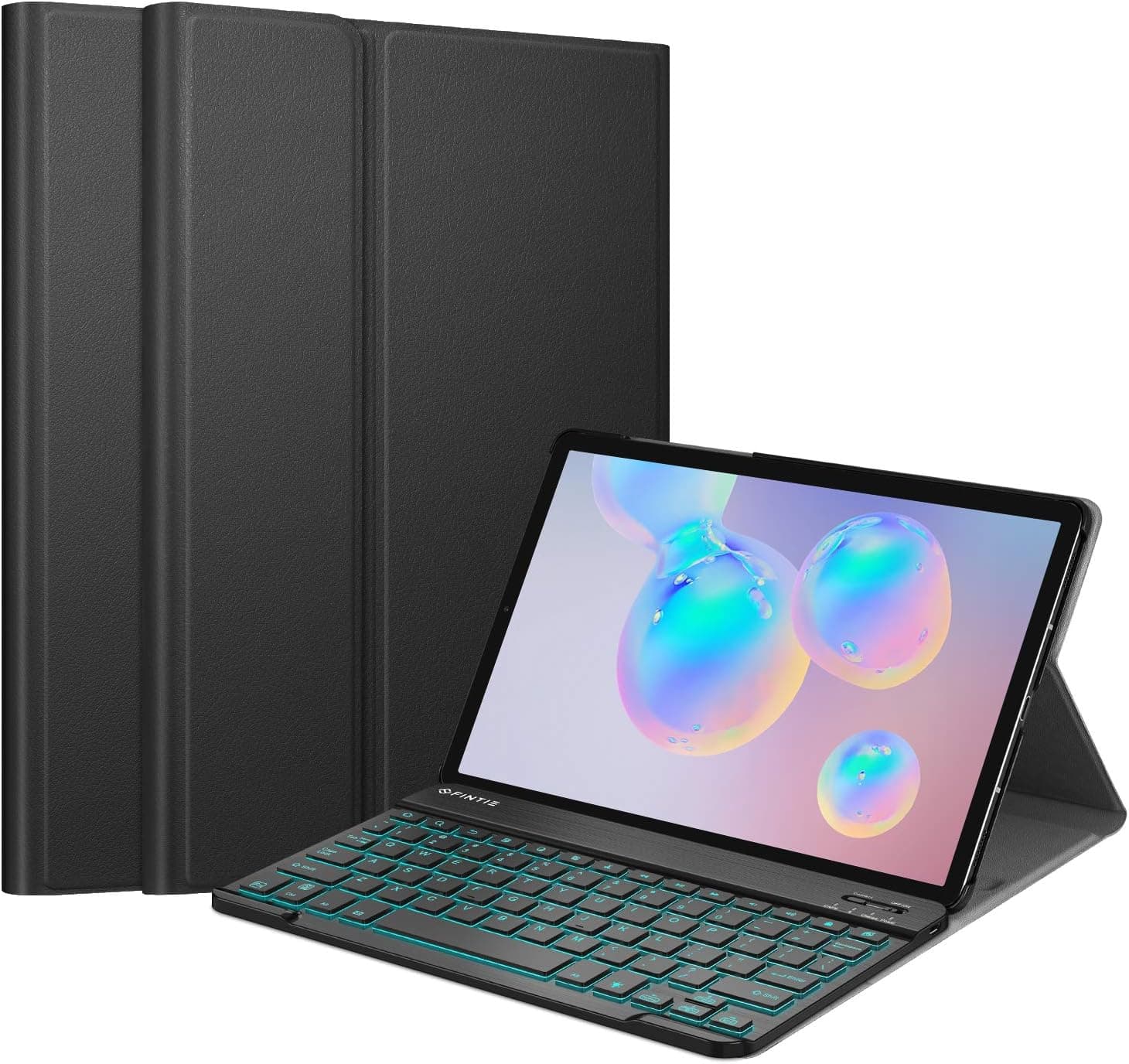 Fintie Keyboard Case for Samsung Galaxy Tab S6 10.5" 2019 (Model SM-T860/T865/T867), Slim Cover w/Detachable Wireless Bluetooth Keyboard, 7 Color Backlight, Black
